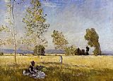 Famous Meadow Paintings - Meadow at Bezons